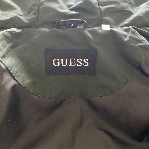 Guess Olive Green Puffer Parka Coat - Picture 13 of 15